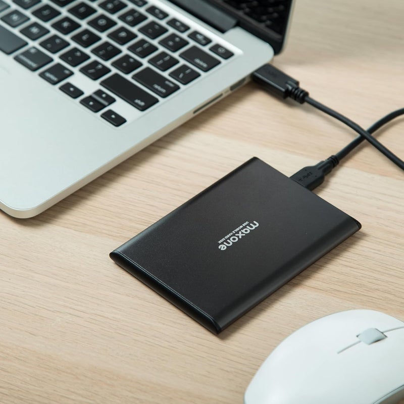 Max one 250GB Ultra Slim Portable External Hard Drive HDD USB 3.0 Compatible with PC, Laptop - Charcoal Grey - Image 5
